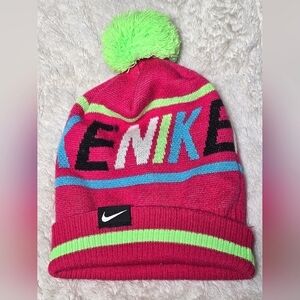 Girl's Nike Pom Beanie Winter Hat, One Size‎